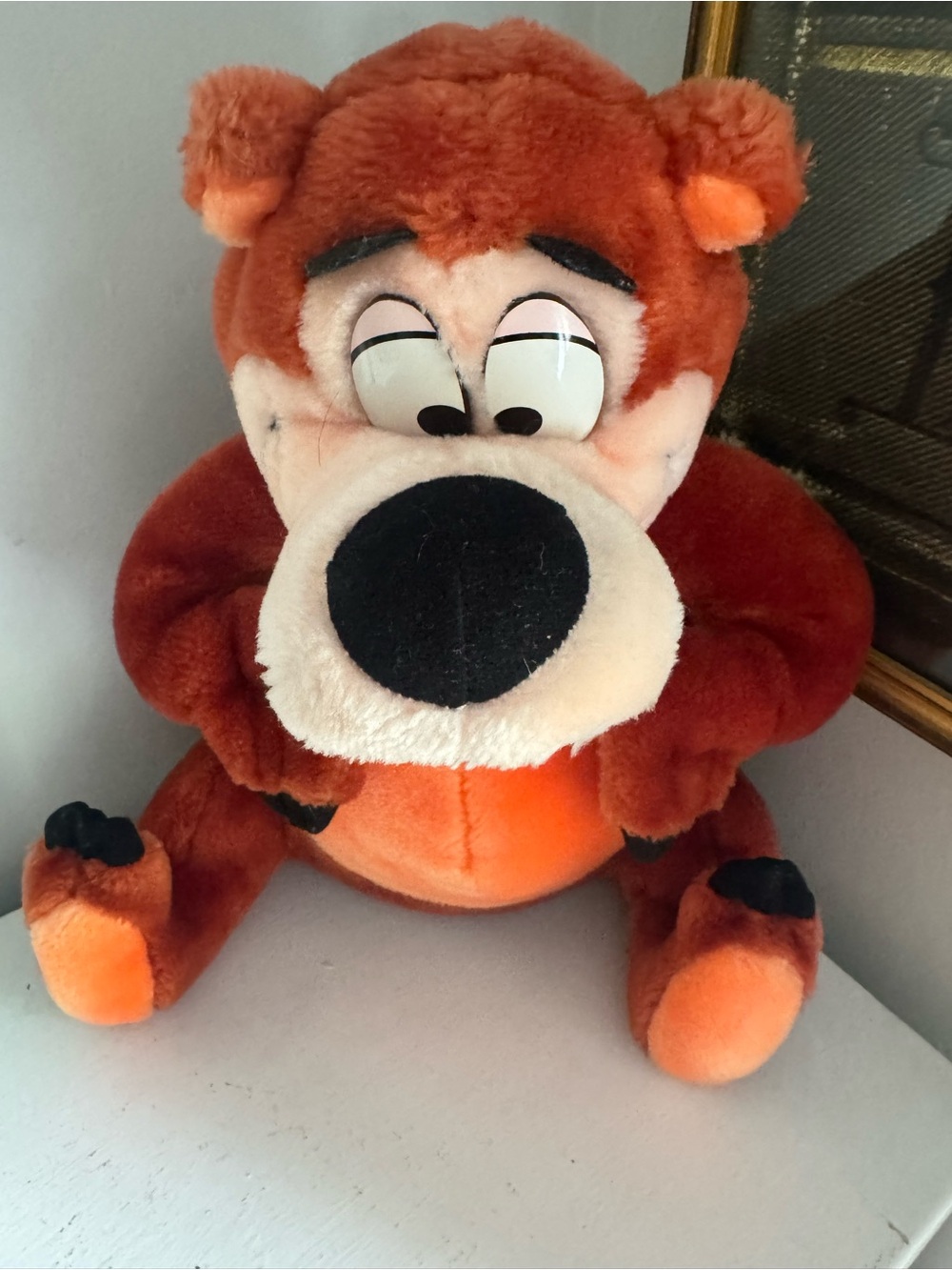 Vintage Disney Humphrey the Bear Plush Orange Bear Soft Stuffed Toy like new - Picture 3 of 7